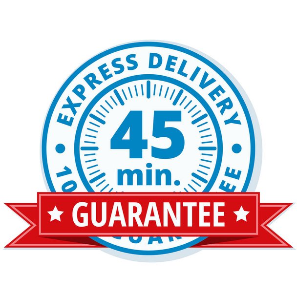 45 minutes delivery guarantee